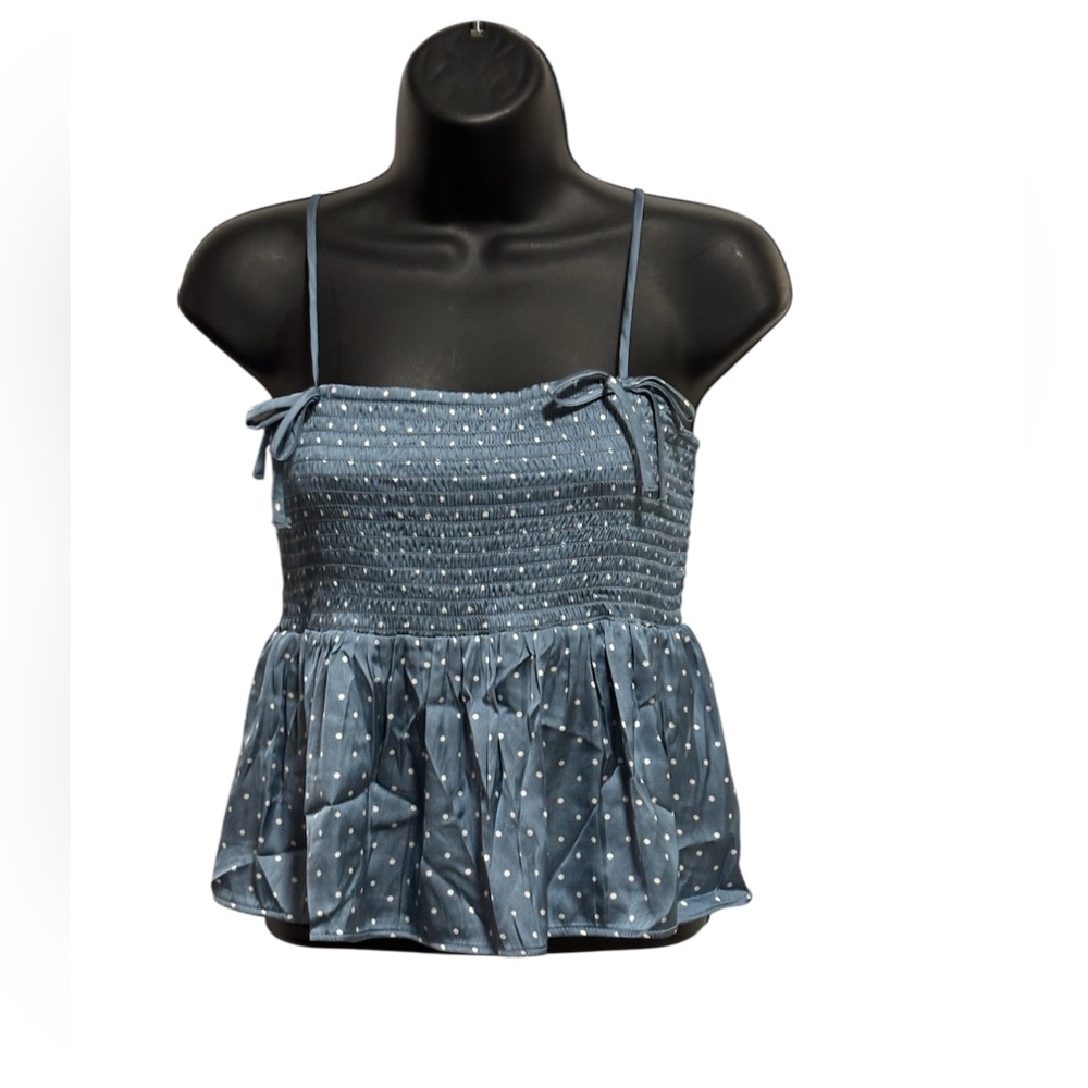 American Eagle Outfitters Blue Polka Dot Camisole